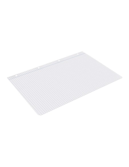 Recambio liderpapel a4 100 hojas papel reciclado 100% 80g/m2 cuadro 4mm con margen 4 taladros