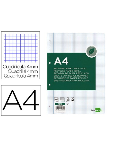 Recambio liderpapel a4 100 hojas papel...