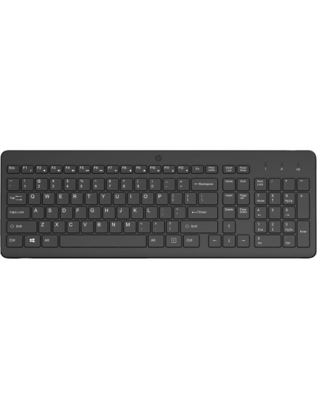 Teclado hp 225 inalambrico qwerty color negro