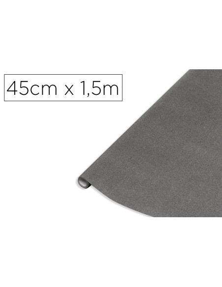 Rollo adhesivo d-c-fix antracita metal brillo ancho 45 cm largo 1,5 mt