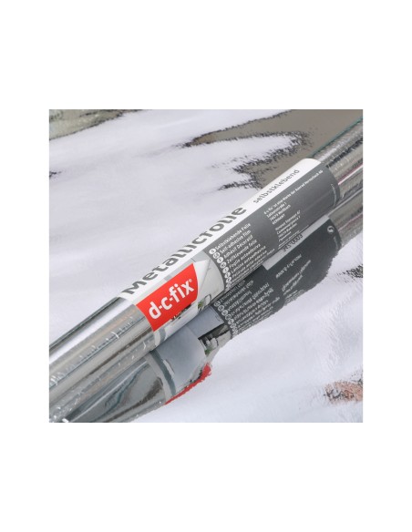Rollo adhesivo d-c-fix plata brillo ancho 45 cm largo 15 mt