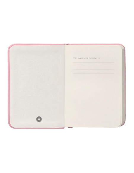 Cuaderno con gomilla antartik notes tapa dura a7 hojas lisas rosa pastel 80 hojas 80 gr fsc