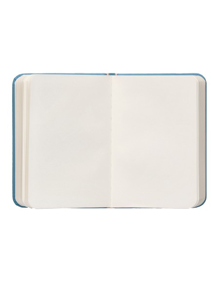 Cuaderno con gomilla antartik notes tapa dura a7 hojas lisas azul claro 80 hojas 80 gr fsc