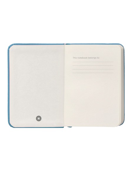 Cuaderno con gomilla antartik notes tapa dura a7 hojas lisas azul claro 80 hojas 80 gr fsc