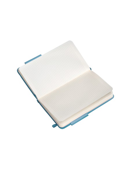 Cuaderno con gomilla antartik notes tapa dura a6 hojas cuadricula azul claro 100 hojas 80 gr fsc