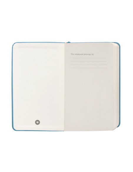 Cuaderno con gomilla antartik notes tapa dura a6 hojas lisas azul claro 100 hojas 80 gr fsc