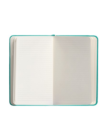 Cuaderno con gomilla antartik notes tapa dura a6 hojas rayas turquesa 100 hojas 80 gr fsc