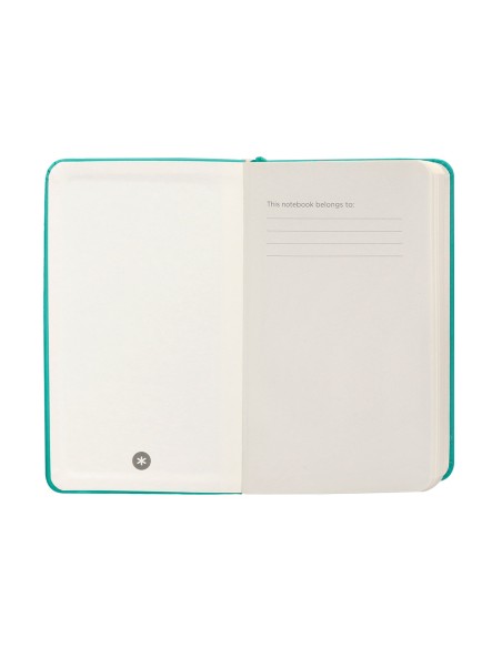 Cuaderno con gomilla antartik notes tapa dura a6 hojas lisas turquesa 100 hojas 80 gr fsc
