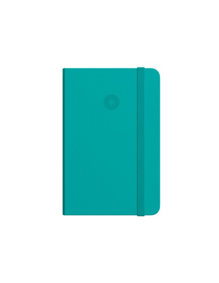 Cuaderno con gomilla antartik notes tapa dura a6 hojas lisas turquesa 100 hojas 80 gr fsc