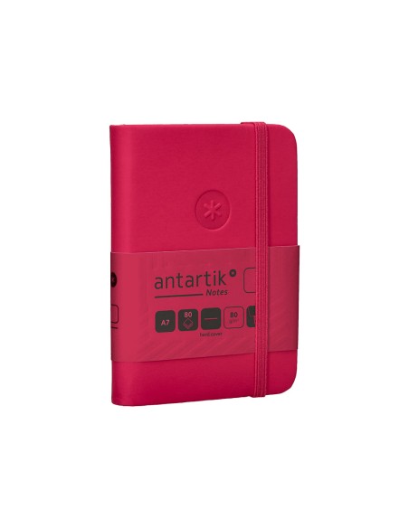 Cuaderno con gomilla antartik notes tapa dura a7 hojas lisas burdeos 80 hojas 80 gr fsc
