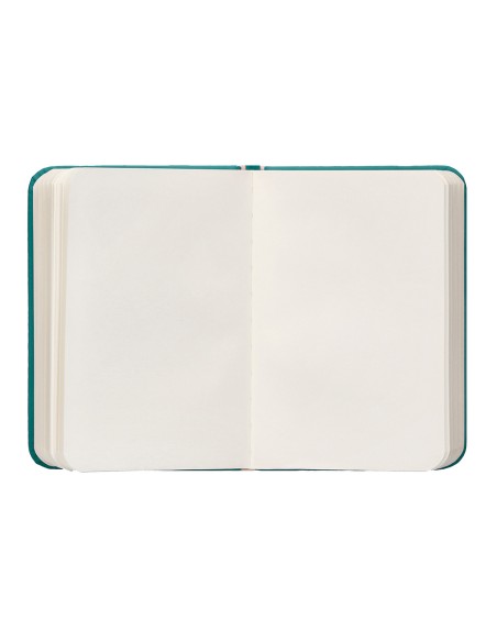Cuaderno con gomilla antartik notes tapa dura a7 hojas lisas verde aguamarina 80 hojas 80 gr fsc