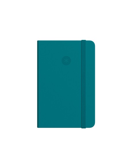 Cuaderno con gomilla antartik notes tapa dura a6 hojas cuadricula verde aguamarina 100 hojas 80 gr
