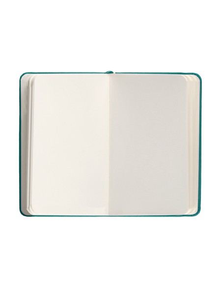 Cuaderno con gomilla antartik notes tapa dura a6 hojas lisas verde aguamarina 100 hojas 80 gr fsc