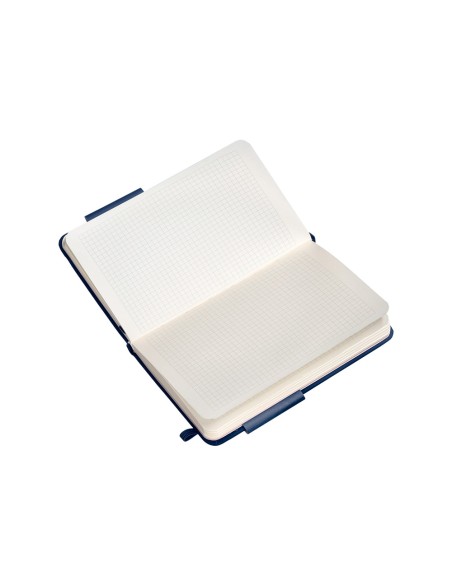 Cuaderno con gomilla antartik notes tapa dura a6 hojas cuadricula azul marino 100 hojas 80 gr fsc