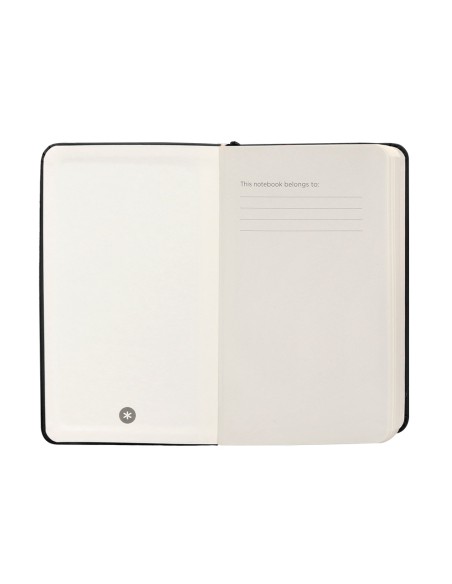 Cuaderno con gomilla antartik notes tapa dura a6 hojas lisas negro 100 hojas 80 gr fsc