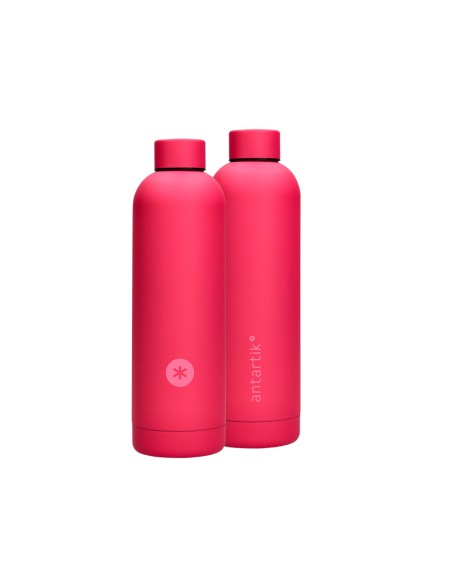 Botella portaliquidos antartik isotermica acero inoxidable libre de bpa expositor de 8 unds colores surtidos 750 ml