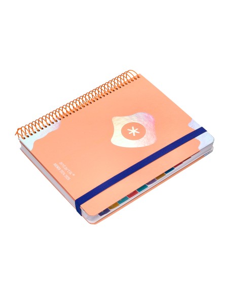 Agenda escolar antartik año 24 - 25 curso coleccion maximal light orange día página a5