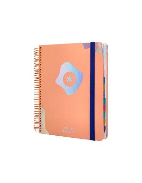Agenda escolar antartik año 24 - 25 curso coleccion maximal light orange día página a5