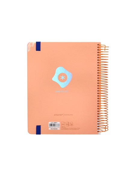 Agenda escolar antartik año 24 - 25 curso coleccion maximal light orange día página a5
