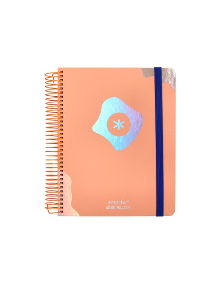 Agenda escolar antartik año 24 - 25 curso coleccion maximal light orange día página a5