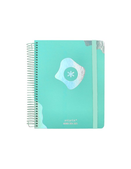 Agenda escolar antartik año 24 - 25 curso coleccion maximal green día página a5