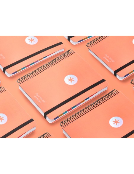 Agenda escolar antartik año 24 - 25 curso coleccion minimal orange día página a5