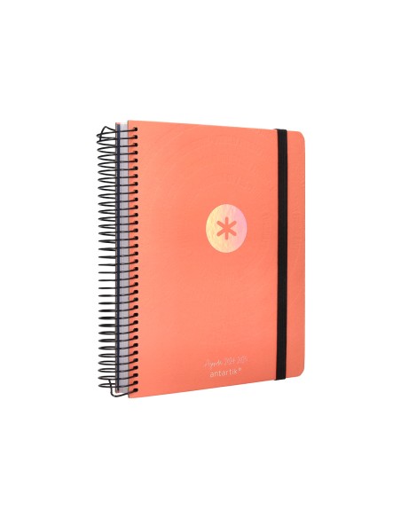 Agenda escolar antartik año 24 - 25 curso coleccion minimal orange día página a5