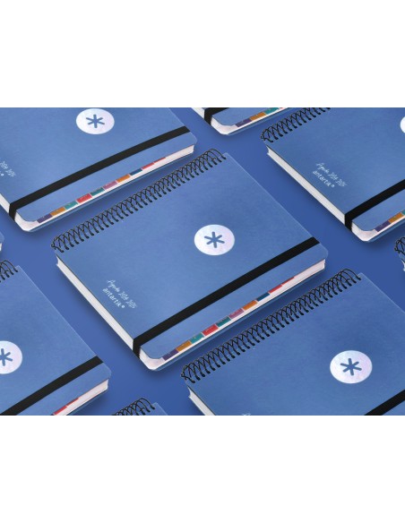 Agenda escolar antartik año 24 - 25 curso coleccion minimal blue día página a5