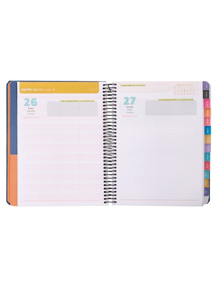 Agenda escolar antartik año 24 - 25 curso coleccion minimal blue día página a5
