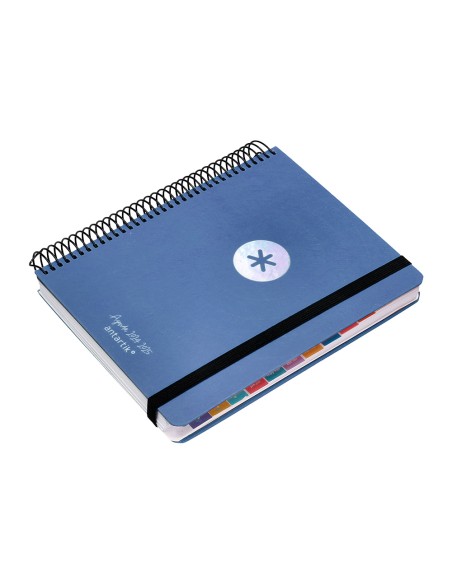 Agenda escolar antartik año 24 - 25 curso coleccion minimal blue día página a5