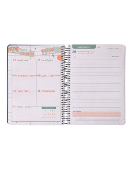 Agenda escolar liderpapel año 24 - 25 curso fantasia the women día página a5