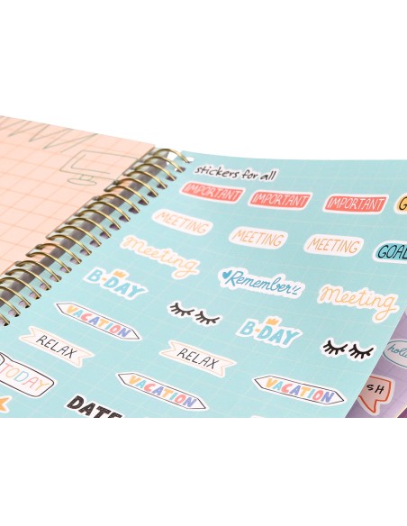 Agenda escolar liderpapel año 24 - 25 curso classic lines rosa día página a6