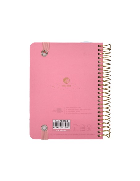Agenda escolar liderpapel año 24 - 25 curso classic lines rosa día página a6
