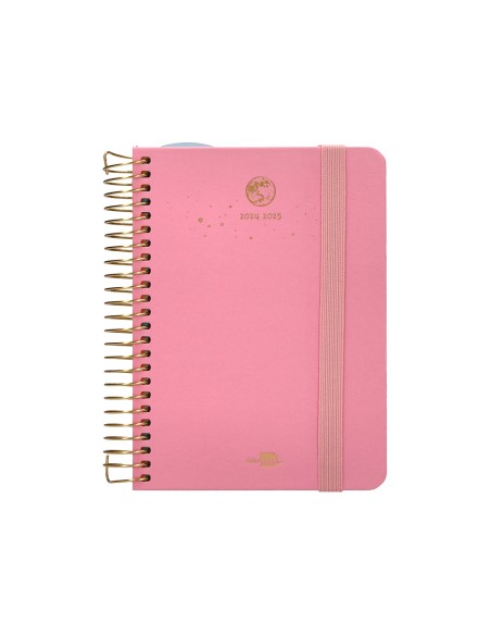 Agenda escolar liderpapel año 24 - 25 curso classic lines rosa día página a6