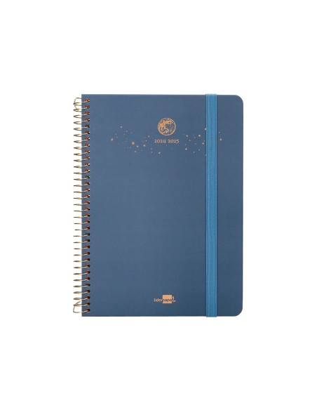 Agenda escolar liderpapel año 24 - 25 curso classic lines azul 2 días página a5