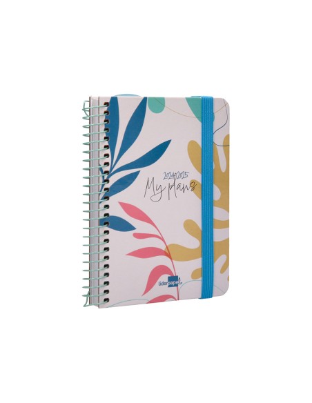 Agenda escolar liderpapel año 24 - 25 curso classic my plans colors 2 días página a6