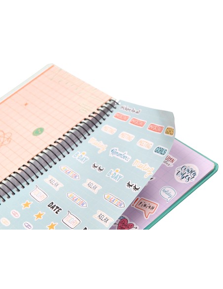 Agenda escolar liderpapel año 24 - 25 curso classic menta 2 días página a5