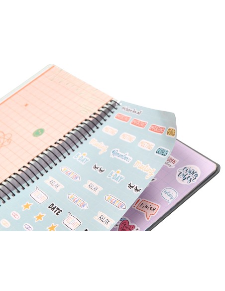 Agenda escolar liderpapel año 24 - 25 curso classic negro 2 días página a5