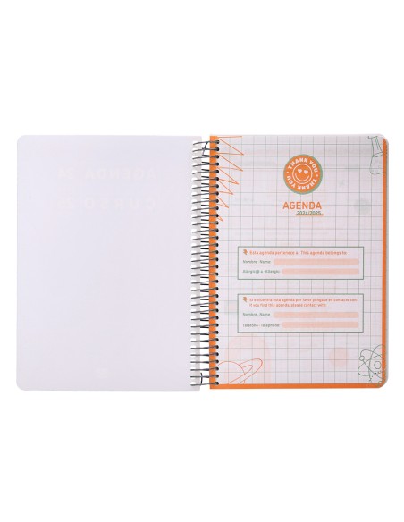 Agenda escolar liderpapel año 24 - 25 curso basic negro día página a5