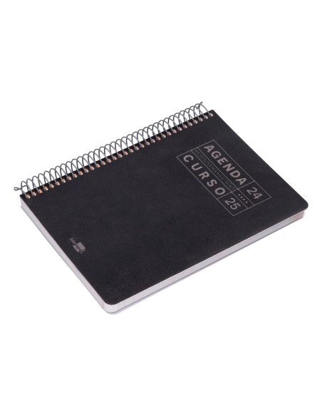 Agenda escolar liderpapel año 24 - 25 curso basic negro día página a5