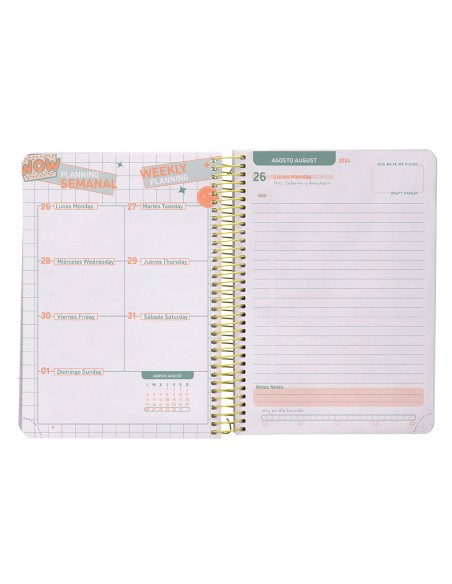 Agenda escolar liderpapel año 24 - 25 curso basic surtido día página a5