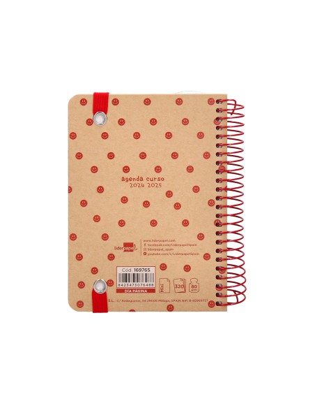 Agenda escolar liderpapel año 24 - 25 escolar classic smile día página a6 tetra