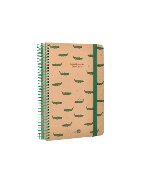 Agenda escolar liderpapel año 24 - 25 escolar classic crocodile día página a5 tetra