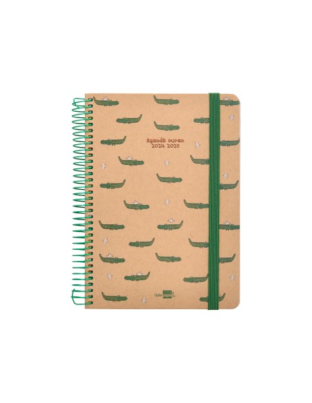 Agenda escolar liderpapel año 24 - 25 escolar classic crocodile día página a5 tetra