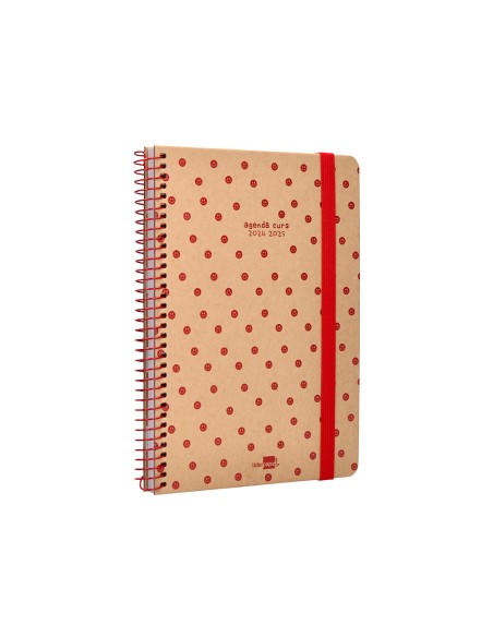 Agenda escolar liderpapel año 24 - 25 escolar classic smile 2 días página a5 papel fsc banda elastica