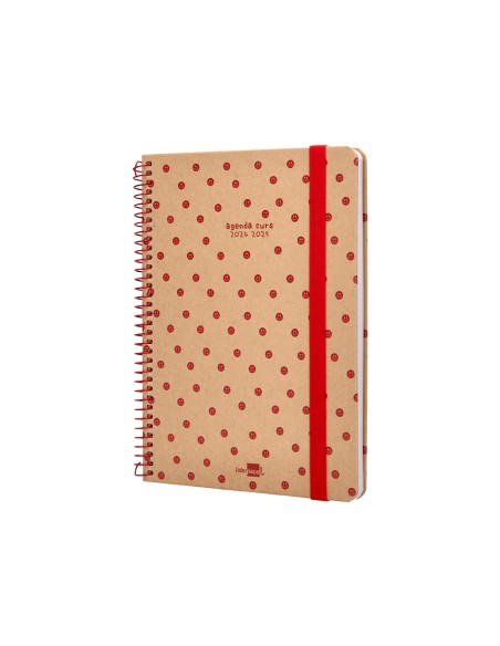 Agenda escolar liderpapel año 24 - 25 escolar classic smile 2 días página a5 papel fsc banda elastica