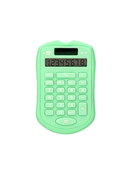 Calculadora liderpapel bolsillo xf42 8 digitos solar y pilas color verde 94x59,5x10,5mm