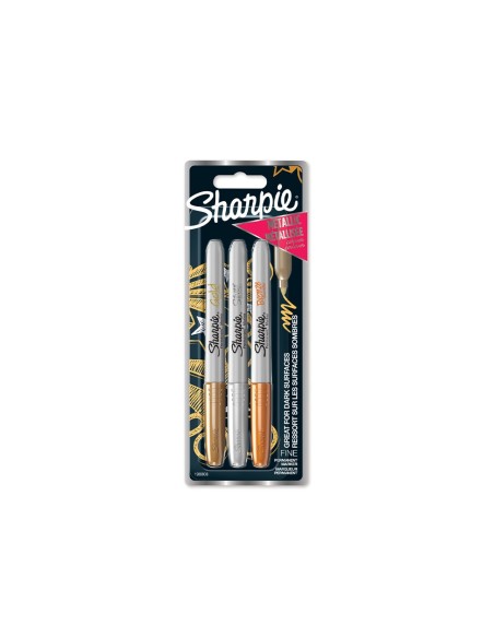 Rotulador sharpie permanente fino metalico...