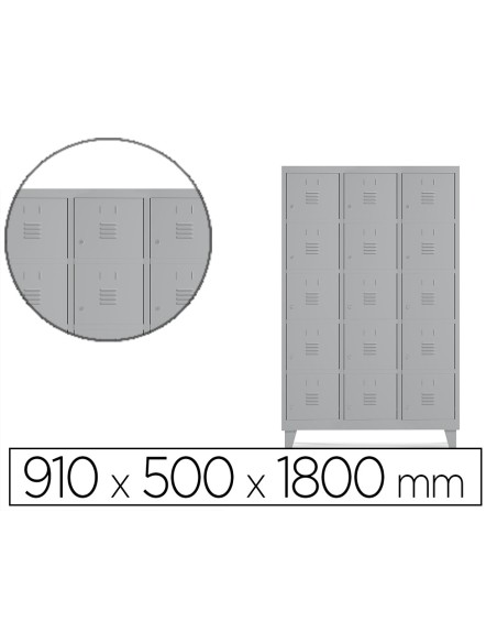 Taquilla metalica rocada 300 3 modulos x 5...