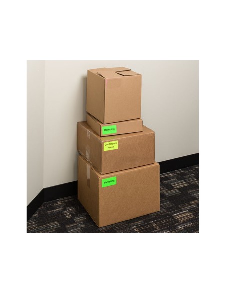 Etiqueta adhesiva tico amarill o fluorescentes...